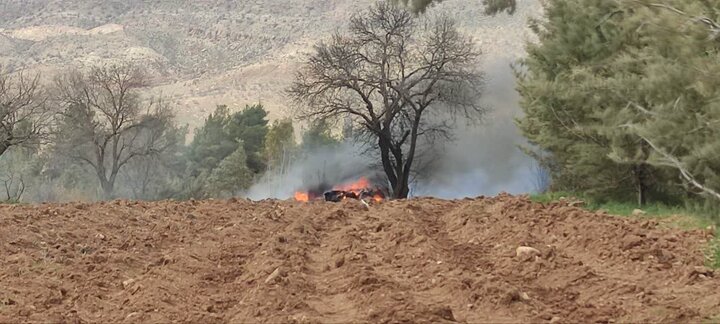 انهدام یک فروند پهپاد پیشرفته هرمس ۹۰۰ در خرم‌آباد+ عکس