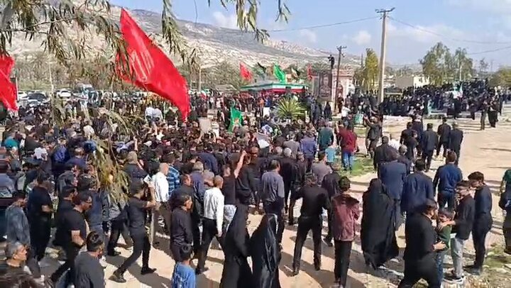 مراسم تشییع ۲ شهید پرافتخار در شهرستان «جم»
