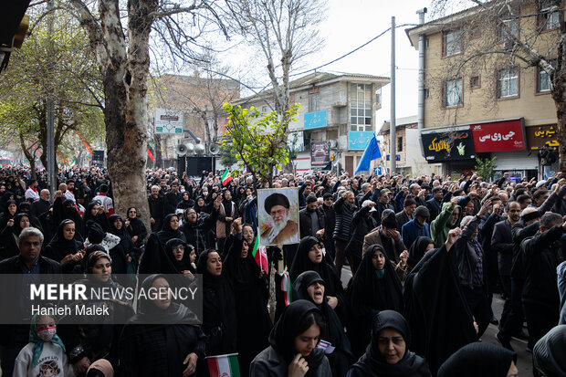 تشییع پیکر شهید «امیرعلی نیکنام‌راد» در گرگان