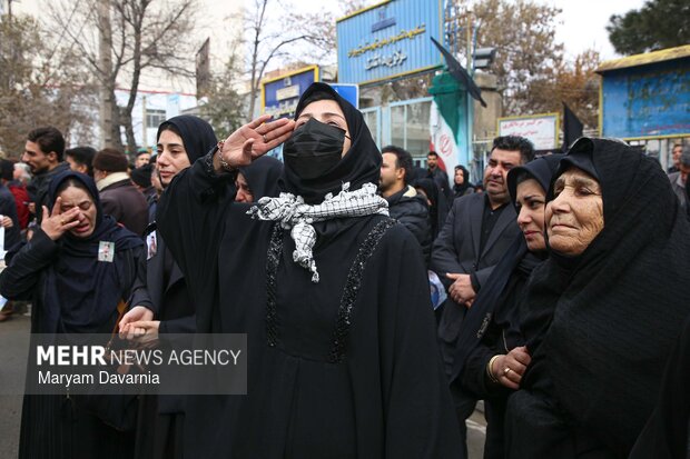 تشییع پیکر سه تن از شهدای حملات آمریکایی و صهیونی در شیروان