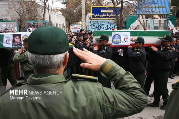 تشییع پیکر سه تن از شهدای حملات آمریکایی و صهیونی در شیروان