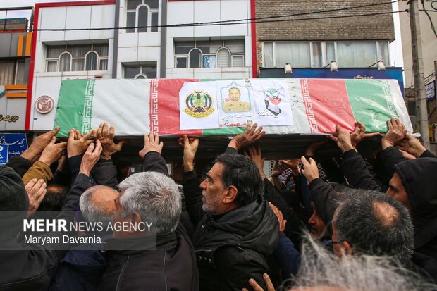 تشییع پیکر سه تن از شهدای حملات آمریکایی و صهیونی در شیروان