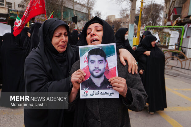 تشییع پیکر مطهر ۳ شهید حمله آمریکایی - صهیونی در اردبیل