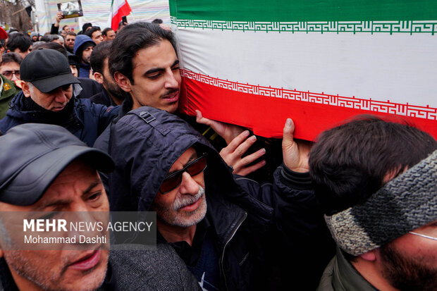 تشییع پیکر مطهر ۳ شهید حمله آمریکایی - صهیونی در اردبیل