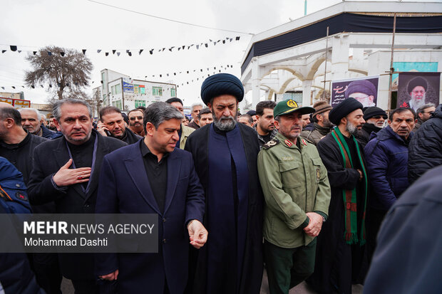 تشییع پیکر مطهر ۳ شهید حمله آمریکایی - صهیونی در اردبیل