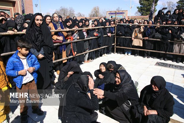 تشییع پیکر سه تن از شهدای حملات آمریکایی و صهیونی در شیروان