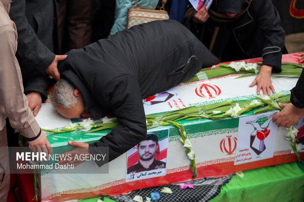 تشییع پیکر مطهر ۳ شهید حمله آمریکایی - صهیونی در اردبیل