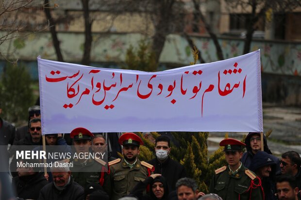 تشییع پیکر مطهر ۳ شهید حمله آمریکایی - صهیونی در اردبیل