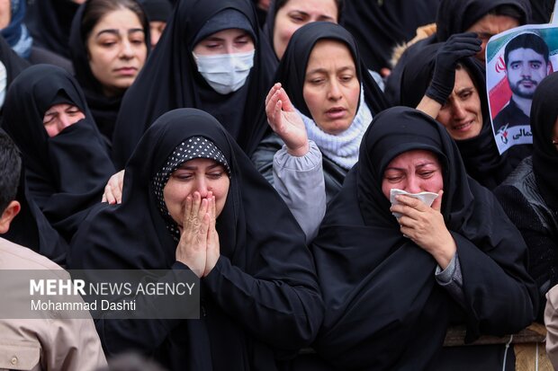 تشییع پیکر مطهر ۳ شهید حمله آمریکایی - صهیونی در اردبیل