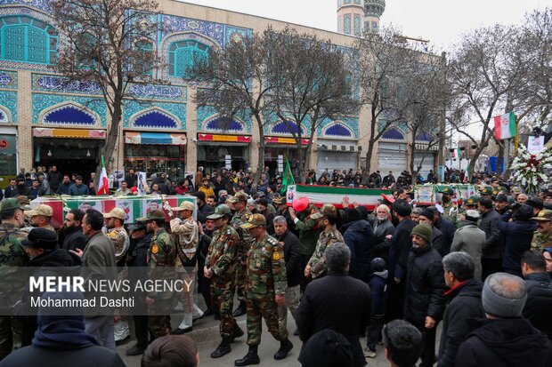 تشییع پیکر مطهر ۳ شهید حمله آمریکایی - صهیونی در اردبیل