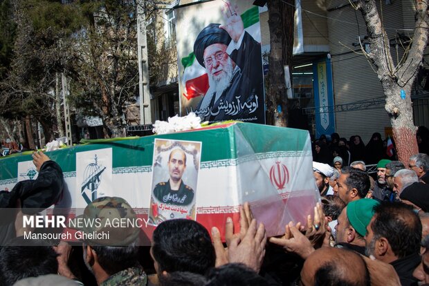 تشییع پیکر شهید اقتدار «محمدرضا ابراهیمی» در شاهرود