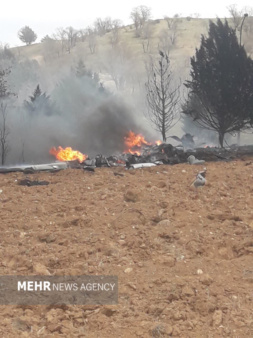 تصاویر جدید از انهدام پهپاد پیشرفته هرمس ۹۰۰ در خرم‌آباد