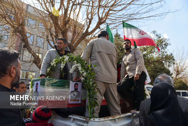 تشیع پیکر شهید اقتدار «محمدرضا جهانشاهی» در کرج