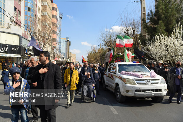 تشیع پیکر شهید اقتدار «محمدرضا جهانشاهی» در کرج