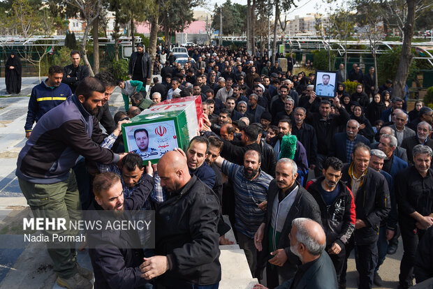 تشیع و خاکسپاری شهید «پرویز کریمی» در کرج