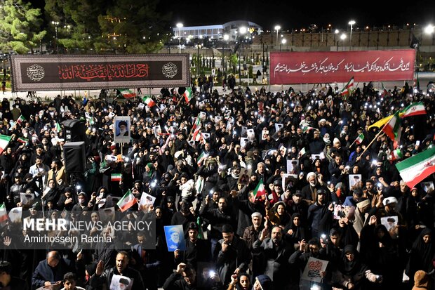اجتماع عزاداری مردم بیرجند در پی شهادت ولی امر مسلمین