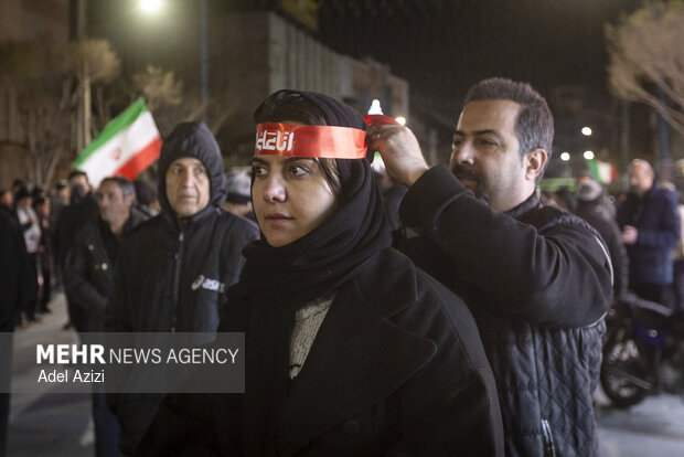 وداع با سه شهید اقتدار همزمان با سوگ رهبر شهید امت در اراک