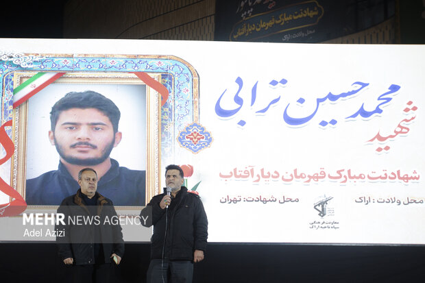 وداع با سه شهید اقتدار همزمان با سوگ رهبر شهید امت در اراک