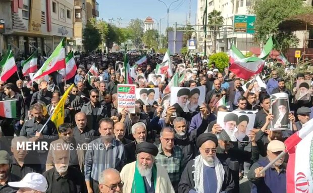 راهپیمایی مردم بوشهر در خونخواهی رهبر شهید