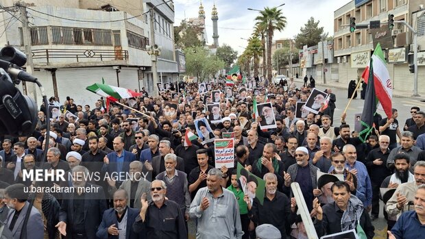 راهپیمایی باشکوه مردم گرگان علیه جنایات آمریکا و رژیم صهیونیستی