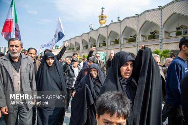 راهپیمایی محکومیت جنایات رژیم صهیونی-آمریکایی در مشهد