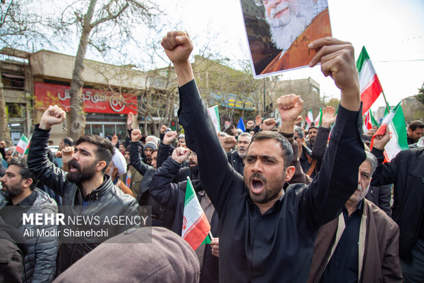 راهپیمایی محکومیت جنایات رژیم صهیونی-آمریکایی در مشهد