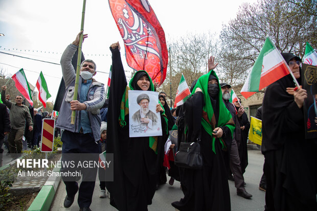 راهپیمایی محکومیت جنایات رژیم صهیونی-آمریکایی در مشهد