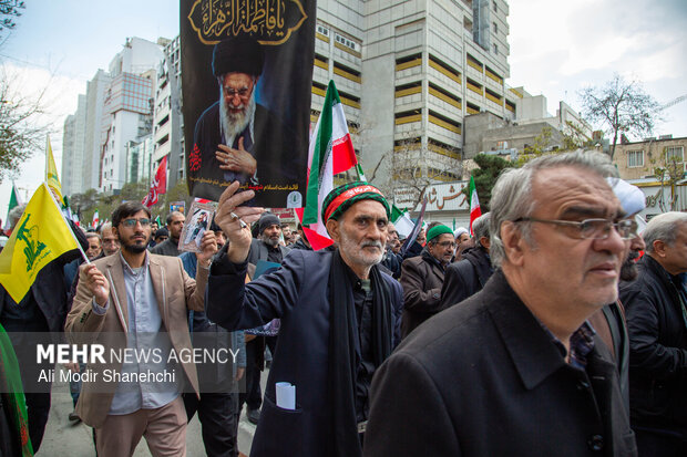 راهپیمایی محکومیت جنایات رژیم صهیونی-آمریکایی در مشهد
