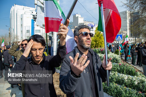 راهپیمایی محکومیت جنایات رژیم صهیونی-آمریکایی در مشهد