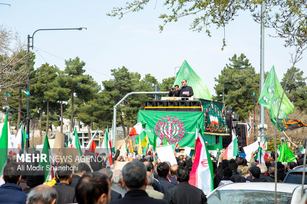 راهپیمایی محکومیت جنایات رژیم صهیونی-آمریکایی در مشهد