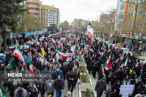 راهپیمایی محکومیت جنایات رژیم صهیونی-آمریکایی در مشهد