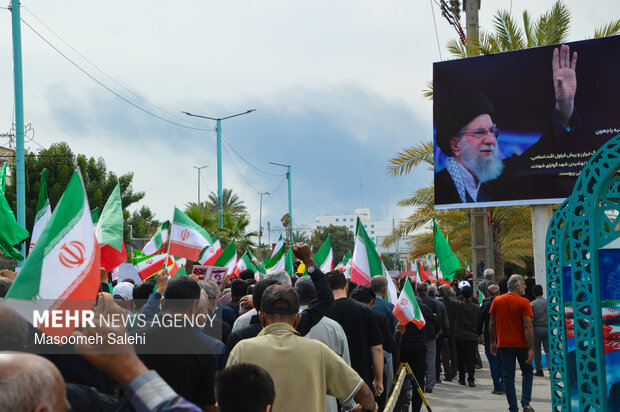 راهپیمایی مردم بندرعباس در محکومیت حملات آمریکایی - صهیونیستی