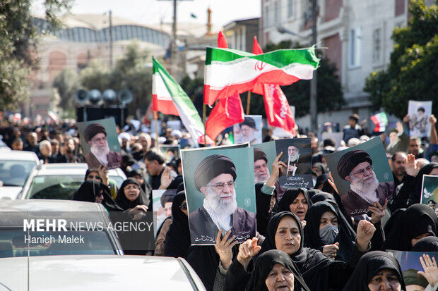 راهپیمایی مردم گرگان در محکومیت حملات آمریکایی - صهیونیستی