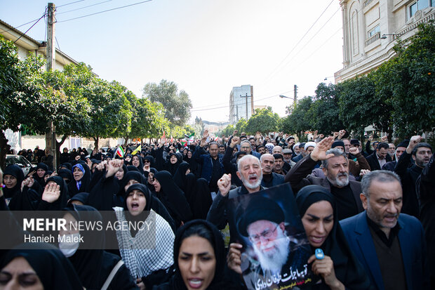 راهپیمایی مردم گرگان در محکومیت حملات آمریکایی - صهیونیستی