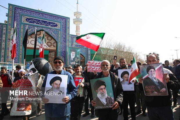 راهپیمایی بجنورد در محکومیت حملات آمریکایی - صهیونیستی