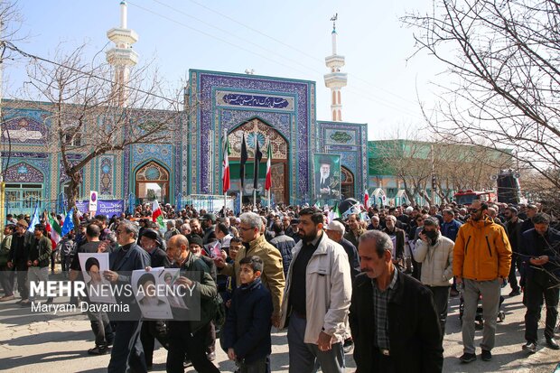 راهپیمایی مردم بجنورد در محکومیت حملات آمریکایی - صهیونیستی