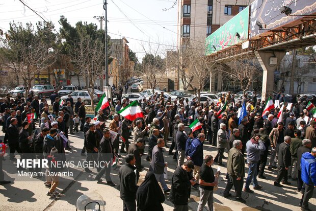 راهپیمایی مردم بجنورد در محکومیت حملات آمریکایی - صهیونیستی