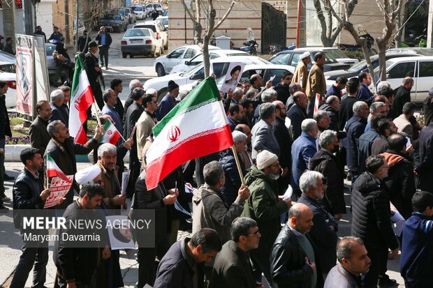 راهپیمایی مردم بجنورد در محکومیت حملات آمریکایی - صهیونیستی