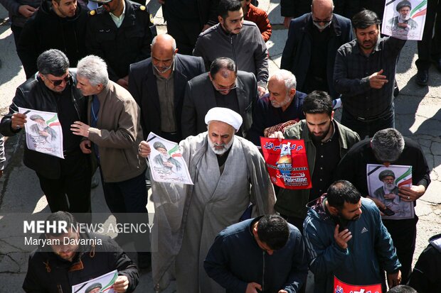 راهپیمایی مردم بجنورد در محکومیت حملات آمریکایی - صهیونیستی