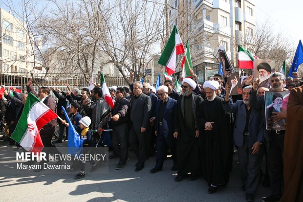 راهپیمایی مردم بجنورد در محکومیت حملات آمریکایی - صهیونیستی