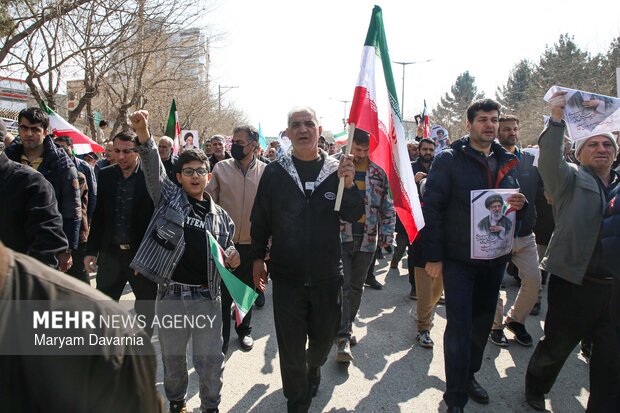 راهپیمایی مردم بجنورد در محکومیت حملات آمریکایی - صهیونیستی