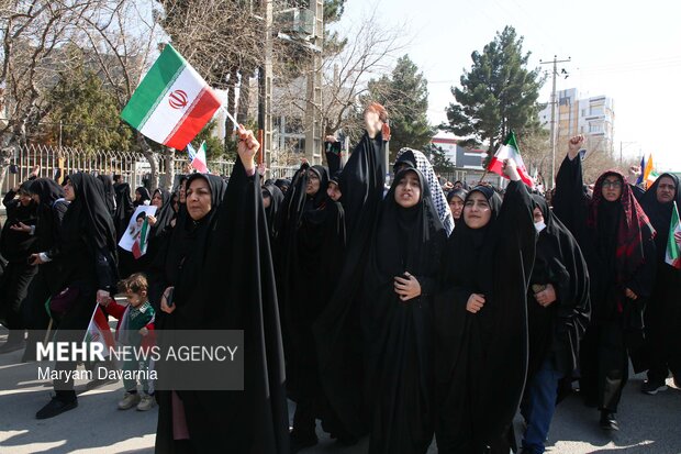 راهپیمایی مردم بجنورد در محکومیت حملات آمریکایی - صهیونیستی