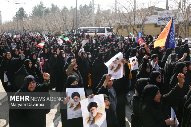 راهپیمایی بجنورد در محکومیت حملات آمریکایی - صهیونیستی