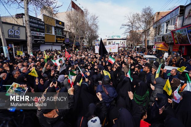 راهپیمایی مردم اردبیل در محکومیت حملات آمریکایی - صهیونیستی