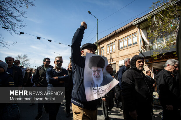 راهپیمایی و تشییع شهدای حملات آمریکایی - صهیونی در قزوین
