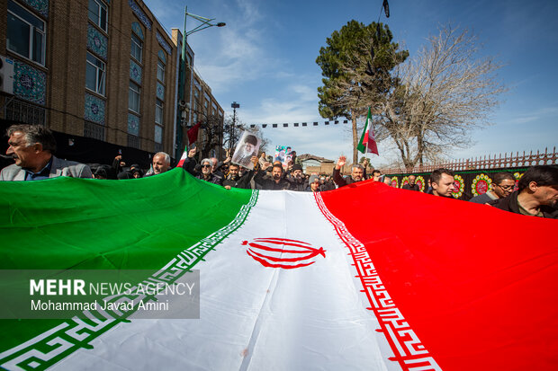 راهپیمایی و تشییع شهدای حملات آمریکایی - صهیونی در قزوین