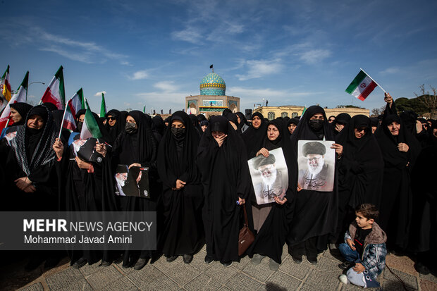 راهپیمایی و تشییع شهدای حملات آمریکایی - صهیونی در قزوین