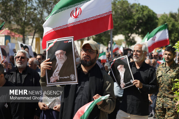 راهپیمایی مردم بوشهر در محکومیت حملات آمریکایی - صهیونیستی