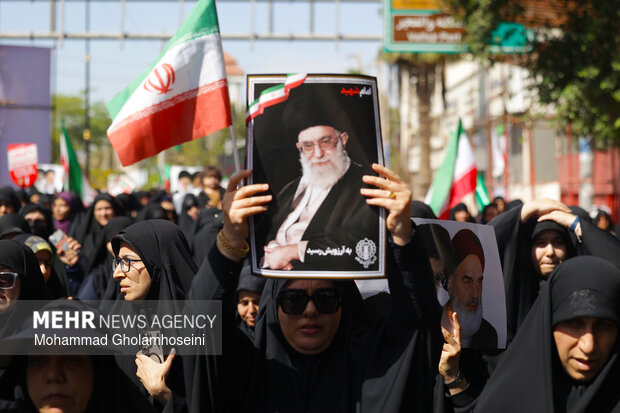 راهپیمایی مردم بوشهر در محکومیت حملات آمریکایی - صهیونیستی