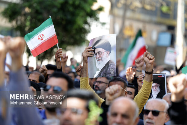 راهپیمایی مردم بوشهر در محکومیت حملات آمریکایی - صهیونیستی